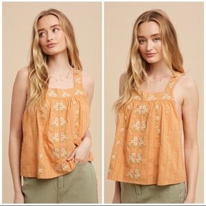 The GIULIA Floral Embroidered Swing Tank